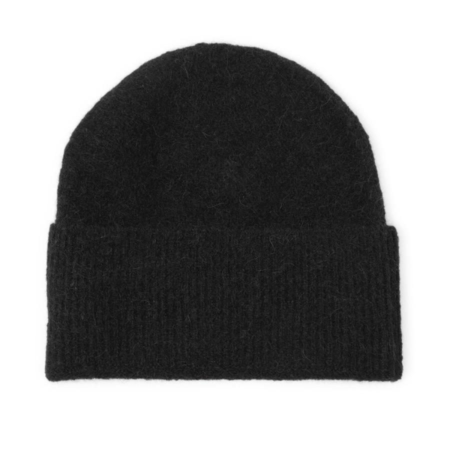 PATOU パトゥ ビーニー ニット帽 黒 PATOU（パトゥ） ニットキャップ JP ALPACA BEANIE ビーニー ブラック