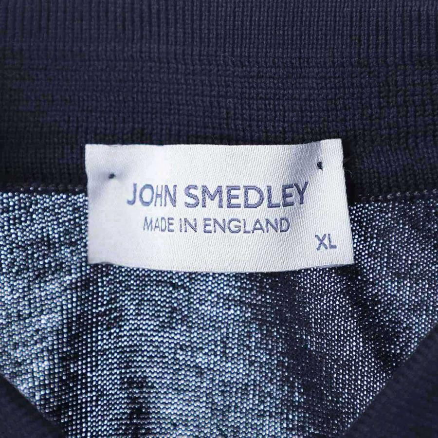 JOHN SMEDLEY STANDARD FIT ADRIAN ネイビー JOHN SMEDLEY（ジョンスメドレー） ニットポロシャツ ADRIAN シー