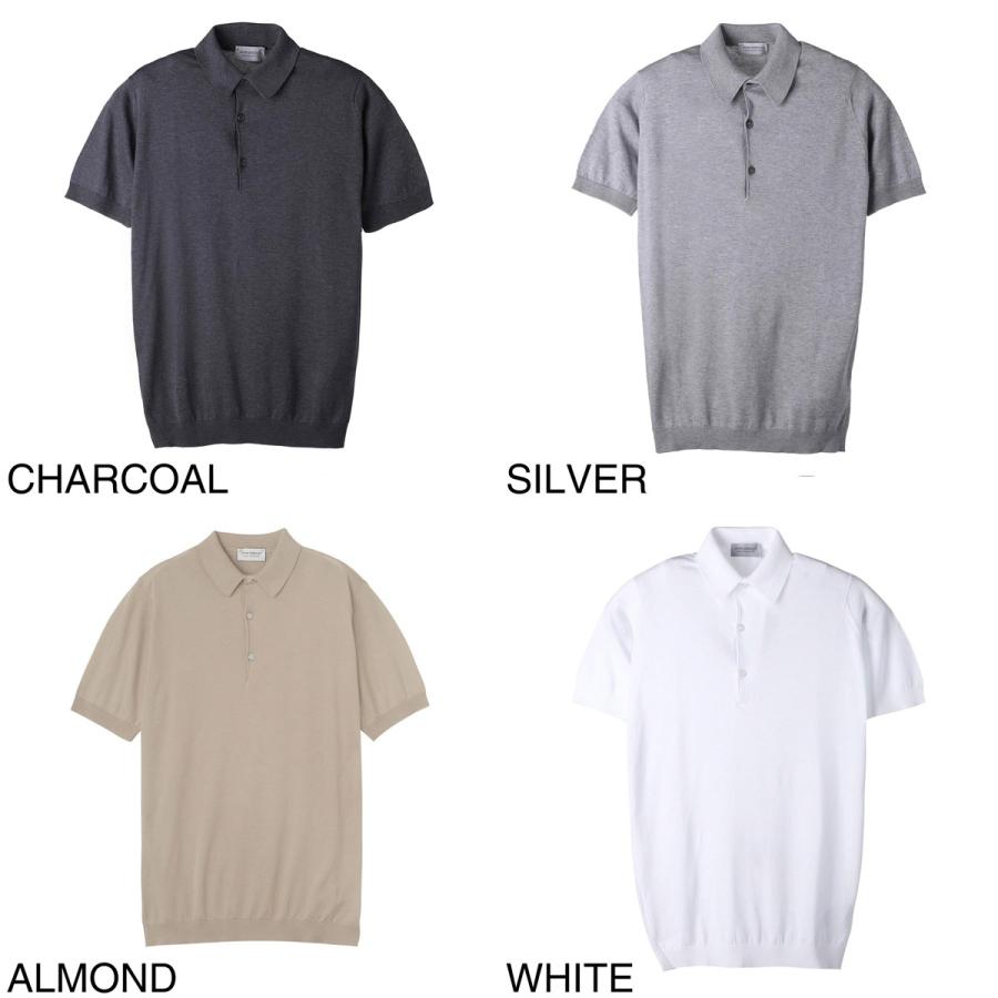 ウディ John Smedley ポロシャツ L コットン シルバー JOHN SMEDLEY（ジョンスメドレー） ポロシャツ ニット ADRIAN コットン