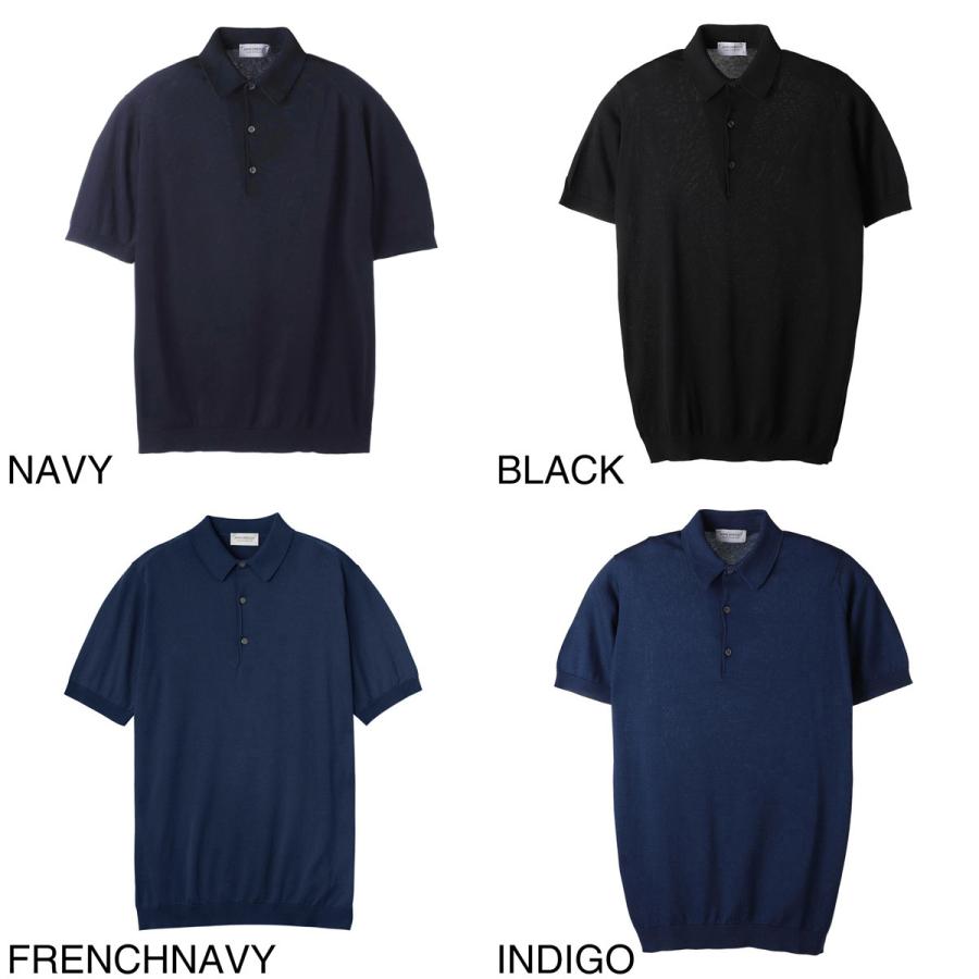 レショップ別注 ジョンスメドレー ウール ニットポロシャツ L ネイビー レショップ別注 ジョンスメドレー ウール ニットポロシャツ M ネイビー