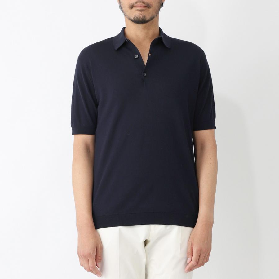 JOHN SMEDLEY シーアイランドコットン ポロシャツ ダークネイビー JOHN SMEDLEY（ジョンスメドレー） ニットポロシャツ ADRIAN シー