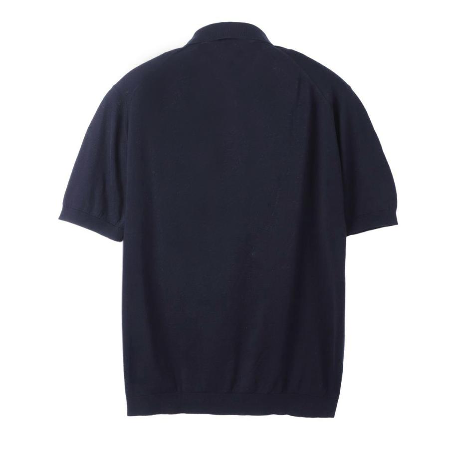 ジョンスメドレー シーアイランドコットン 長袖ニットポロ 黒 S 美品】ジョンスメドレー 現行 シーアイランドコットンニット 長袖