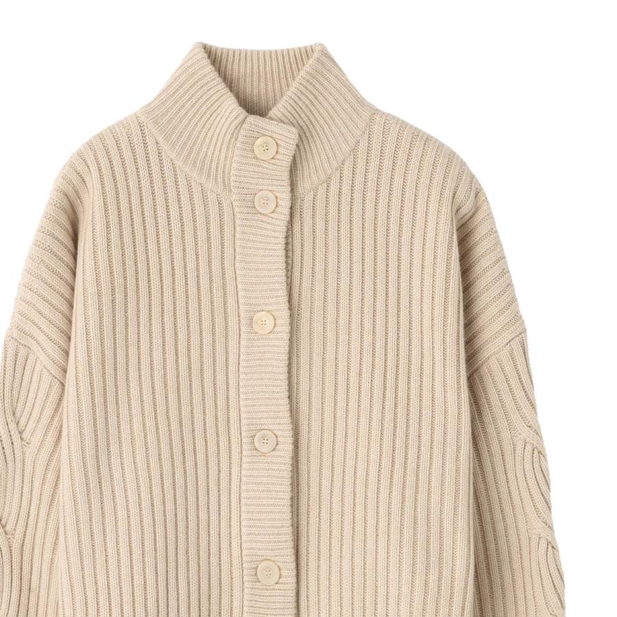 マックスマーラ Max Mara カーディガン AFELIO ウール カシミヤ リブカーディガン スタンドカラーニット ベージュ レディース afelio-2521346032600-006の画像