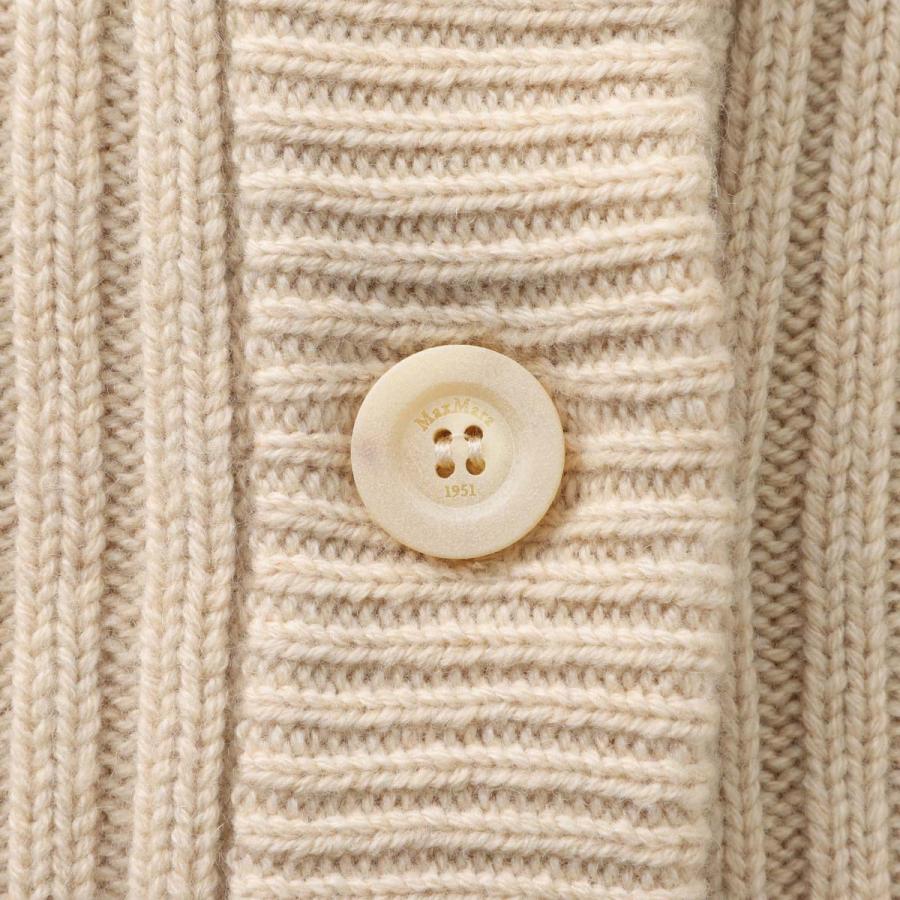 マックスマーラ Max Mara カーディガン AFELIO ウール カシミヤ リブカーディガン スタンドカラーニット ベージュ レディース afelio-2521346032600-006の画像