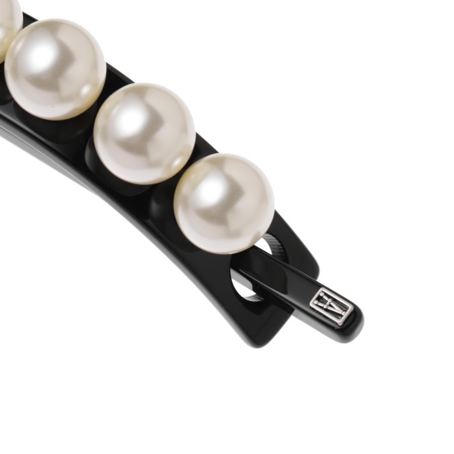 アレクサンドルドゥパリ ALEXANDRE DE PARIS バレッタ TIMELESS LES PERLES OVERSIZE BARRETTE ITALIENNE PERLEE ブラック レディース aitl-17184-02-nの画像