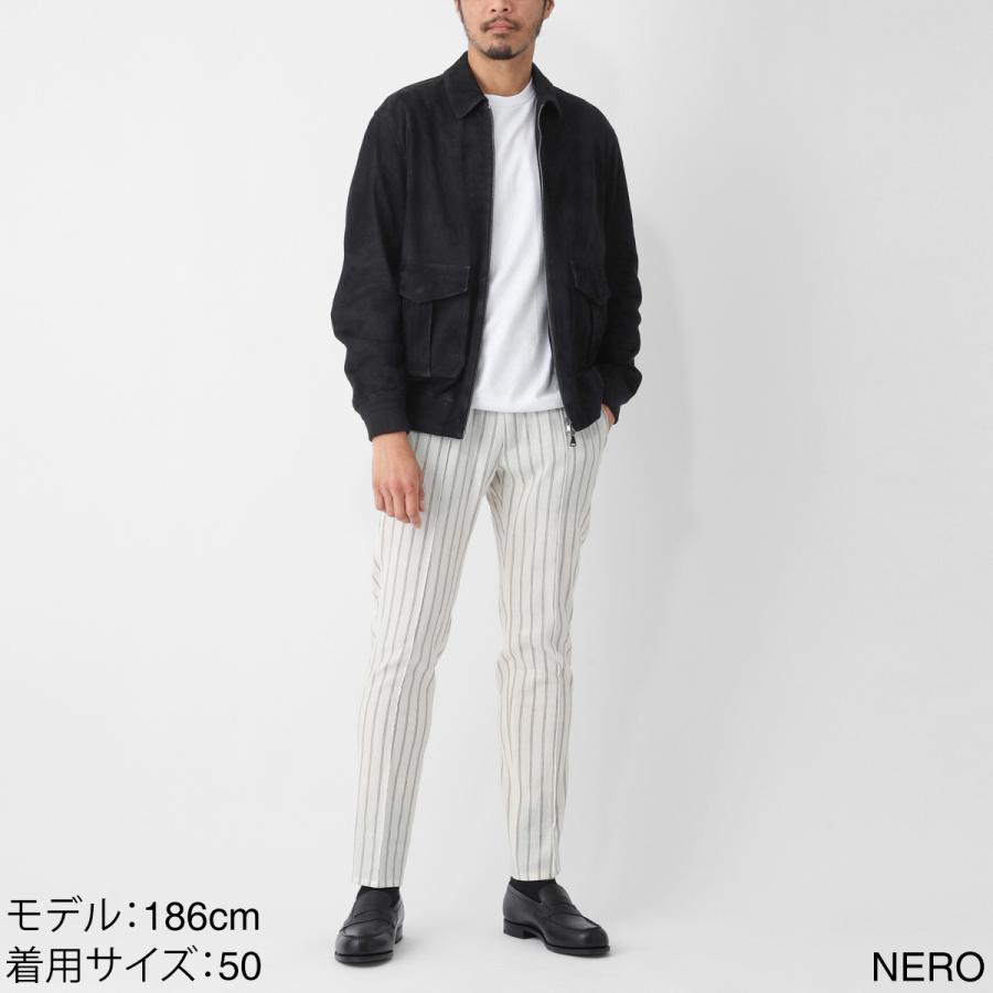 エンメティ EMMETI レザージャケット AKRON ブルゾン ブラック メンズ