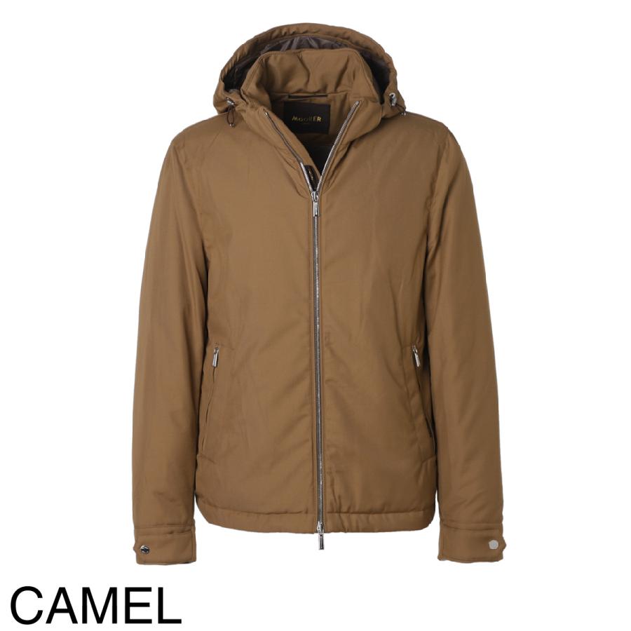 極美品　MooRER ムーレー　ALBINI アルビニ　ダウン　ブルゾン　46 MOORER ムーレー ダウンブルゾン ACQUA ALBINI-PUM フーデッド