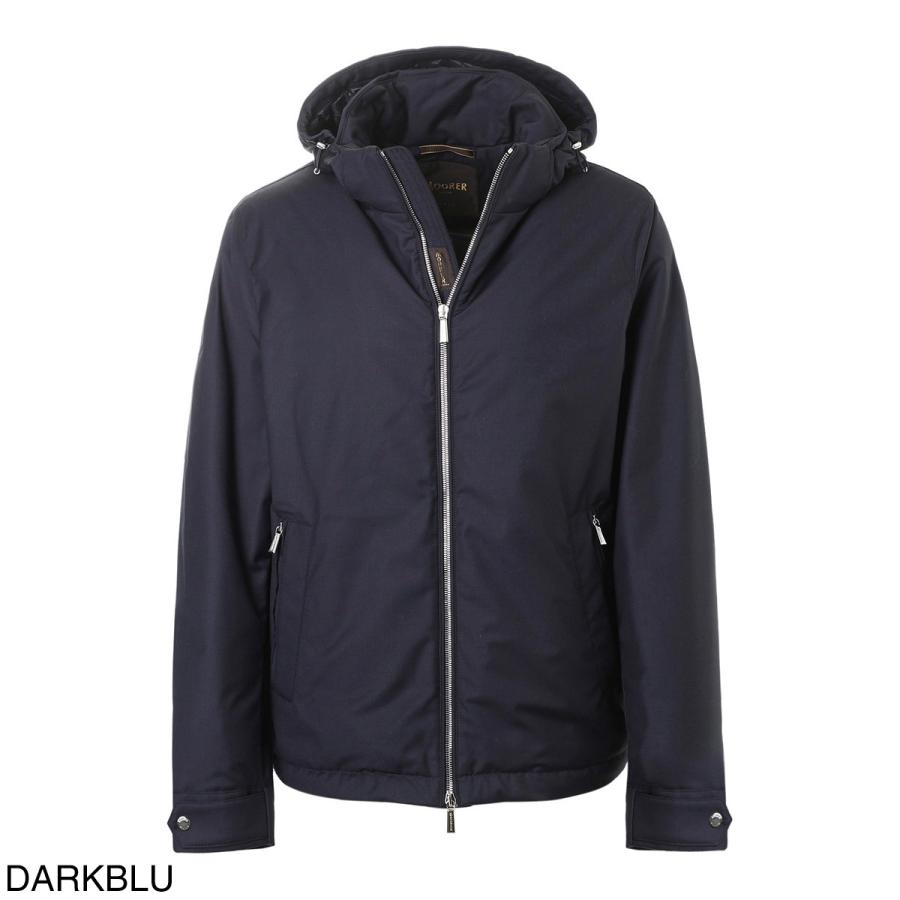 極美品　MooRER ムーレー　ALBINI アルビニ　ダウン　ブルゾン　46 MOORER ムーレー ダウンブルゾン ACQUA ALBINI-PUM フーデッド