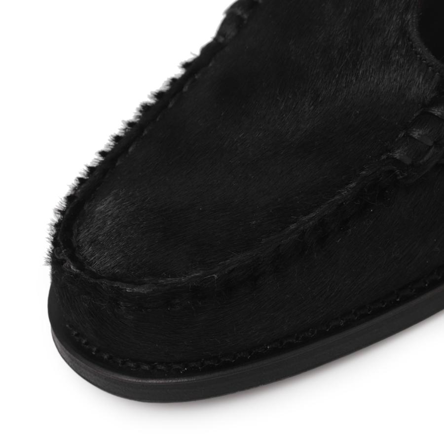 ヘリュー HEREU ローファー ALBER CALF HAIR Tバーローファー ブラック メンズ alber-calf-hair-alchmfa25-blackの画像