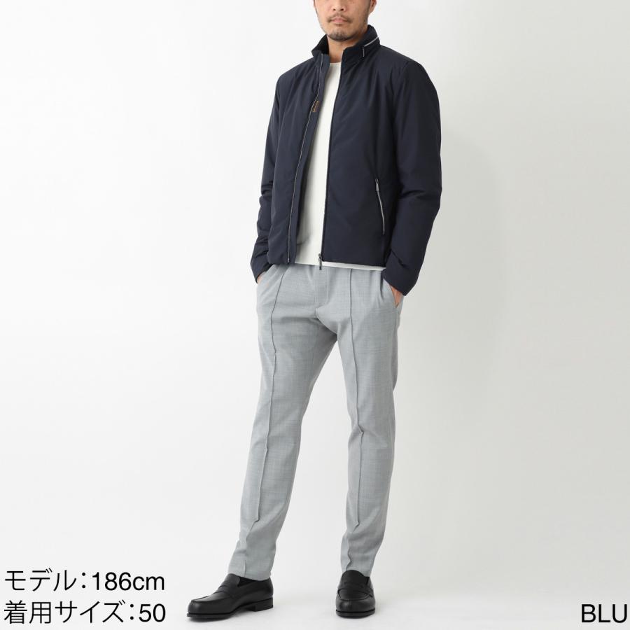ムーレー MOORER ジップアップジャケット ALCIDE-STP ブルゾン 大きいサイズあり ブルー メンズ alcide-stp-bluの画像