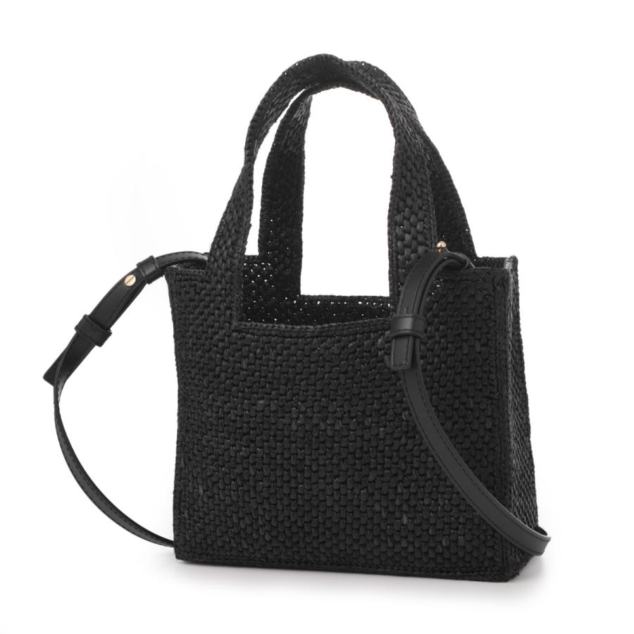 LOEWE フォントトート　ミニ　ブラック ロエベ フォント トート ミニ（ラフィア） ブラック - LOEWE