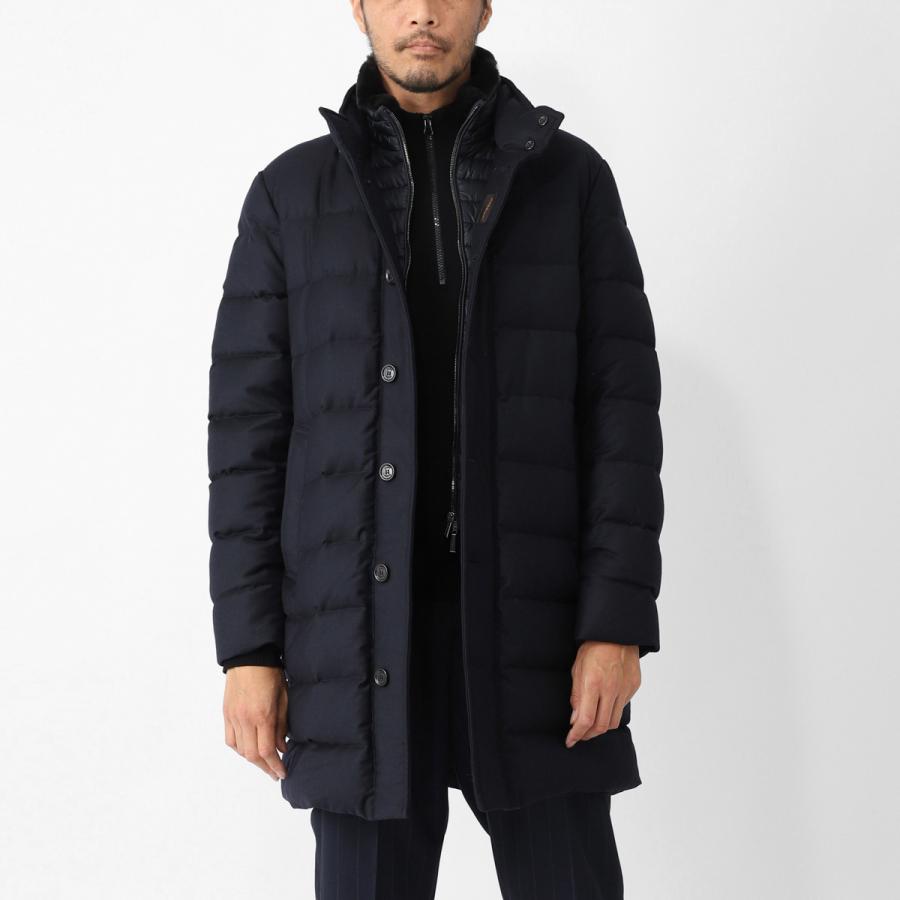 MOORER（ムーレー） ダウンコート ALFIERI-FUR-L ブルー メンズ