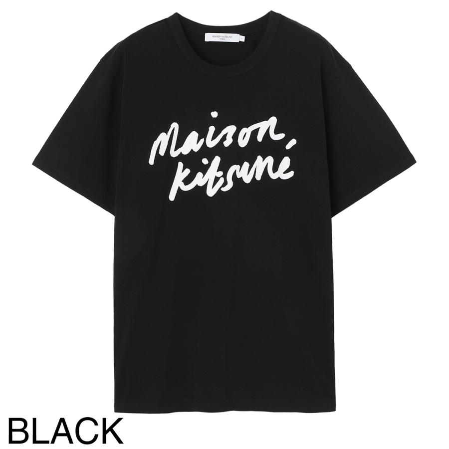 メゾンキツネ Maison Kitsune クルーネックtシャツ Tee Shirt Handwriting メンズ Amkj0008 Bk Amkj0008 モダンブルーyahoo 店 通販 Yahoo ショッピング
