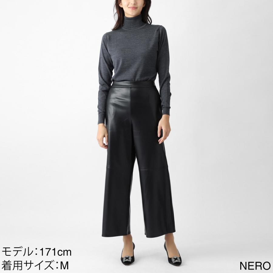 エスマックスマーラ S Max Mara ワイドパンツ AMATI エコレザー