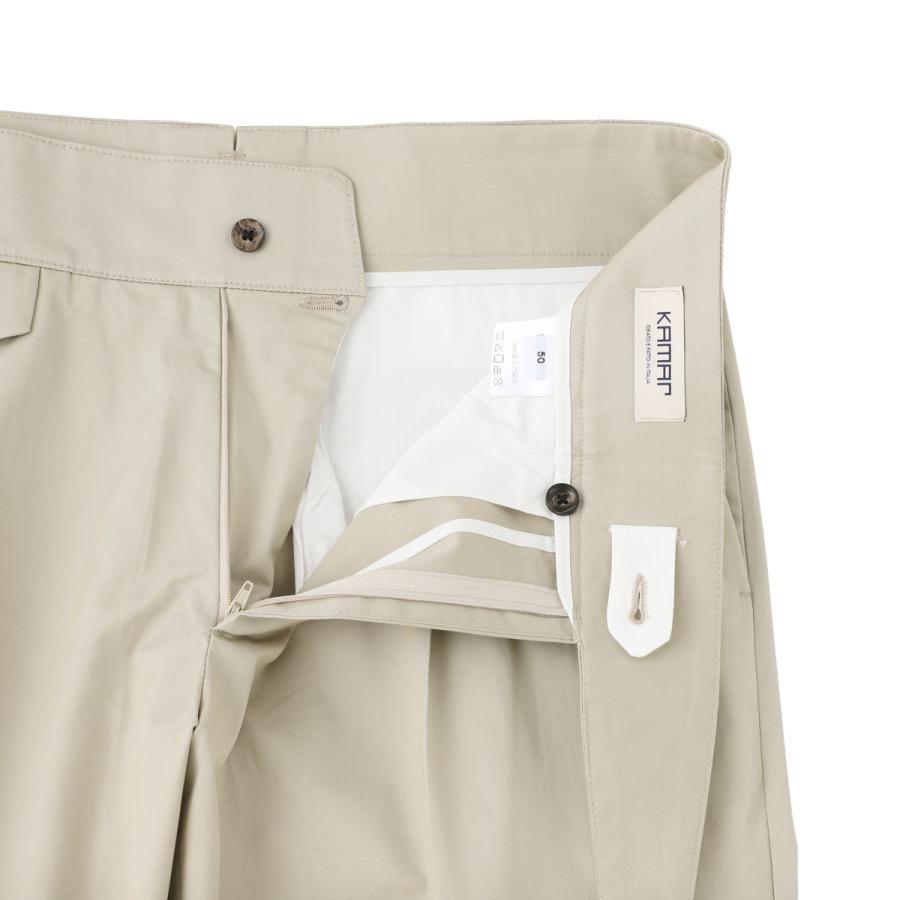 カマール スラックス Kamar ツープリーツ AMOS コットンパンツ メンズ