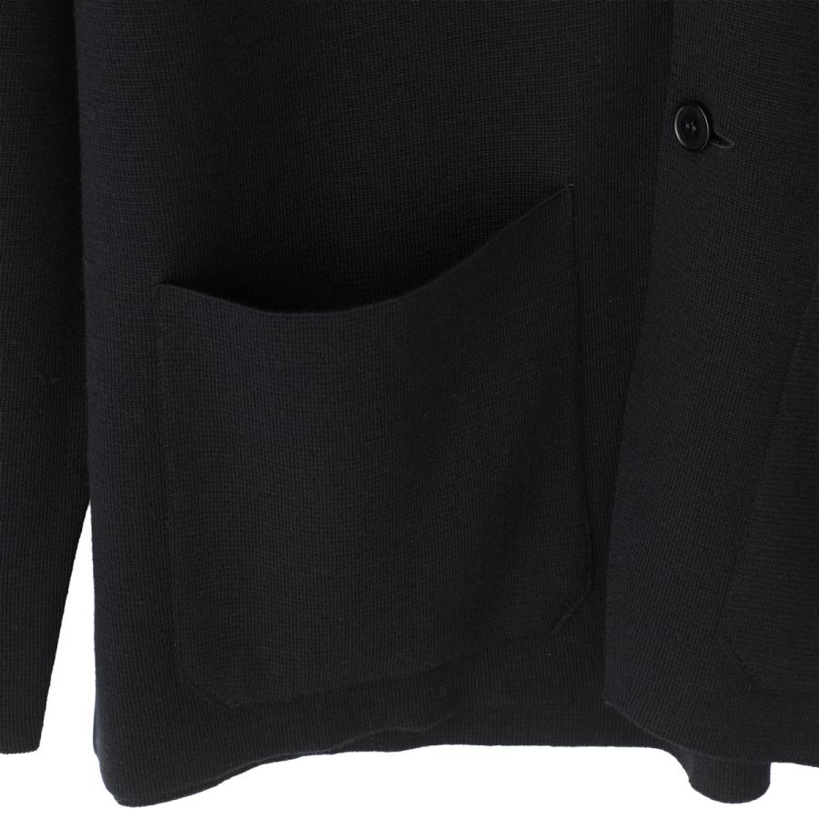 ジョンスメドレー JOHN SMEDLEY 2つボタン ニットジャケット AUTRY エクストラファインメリノウール 24ゲージ EASY FIT メンズ autry-blackの画像