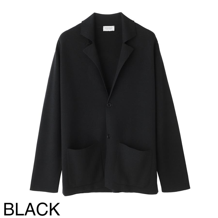 ジョンスメドレー JOHN SMEDLEY 2つボタン ニットジャケット AUTRY エクストラファインメリノウール 24ゲージ EASY FIT メンズ autry-blackの画像