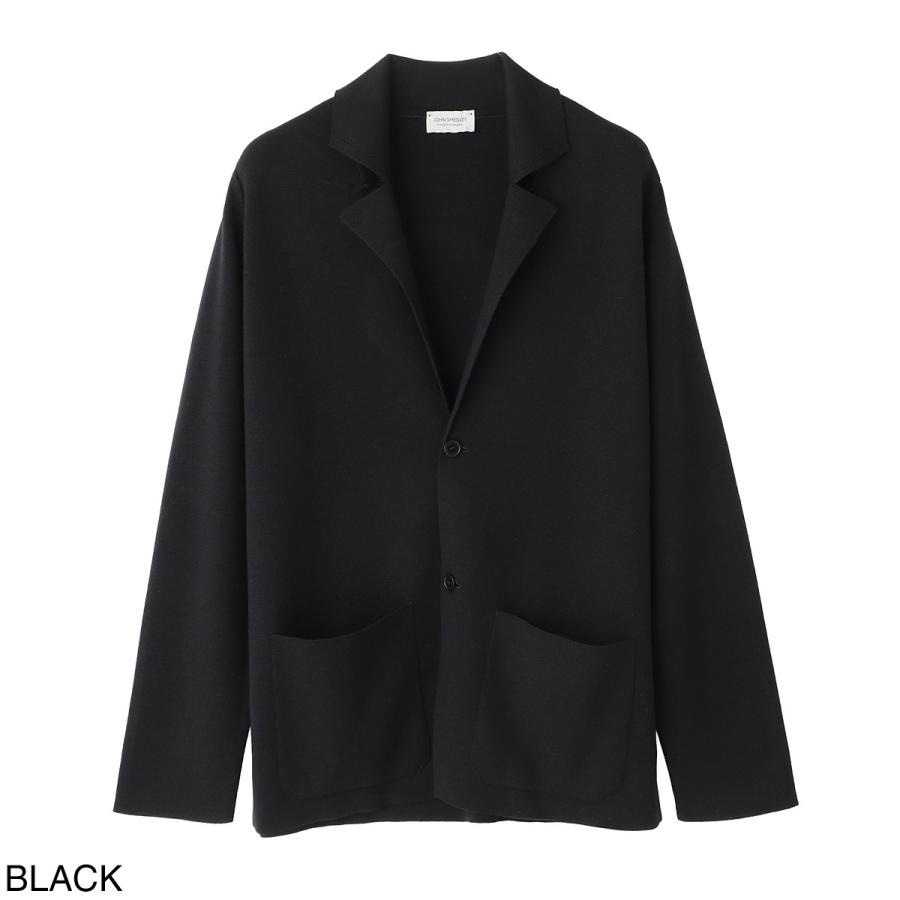 ジョンスメドレー JOHN SMEDLEY 2つボタン ニットジャケット AUTRY エクストラファインメリノウール 24ゲージ EASY FIT メンズ autry-blackの画像