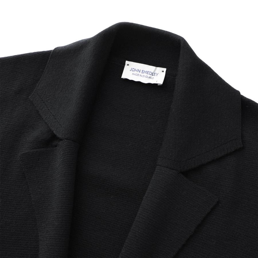 ジョンスメドレー JOHN SMEDLEY 2つボタン ニットジャケット AUTRY エクストラファインメリノウール 24ゲージ EASY FIT メンズ autry-blackの画像