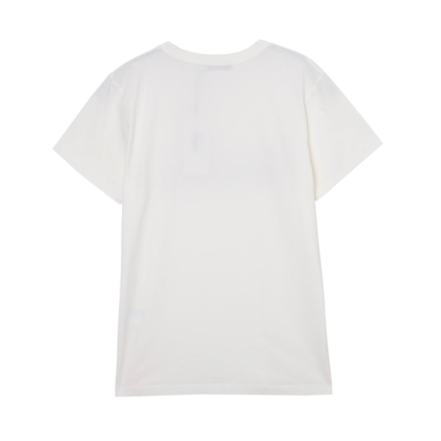 メゾンキツネ MAISON KITSUNE クルーネックTシャツ PARISIENNE CLASSIC TEE-SHIRT ホワイト レディース aw00101kj0005-p702-latte｜mb-y｜02