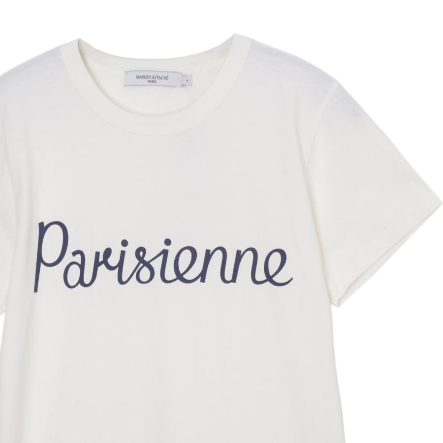 メゾンキツネ MAISON KITSUNE クルーネックTシャツ PARISIENNE CLASSIC TEE-SHIRT ホワイト レディース aw00101kj0005-p702-latte｜mb-y｜03