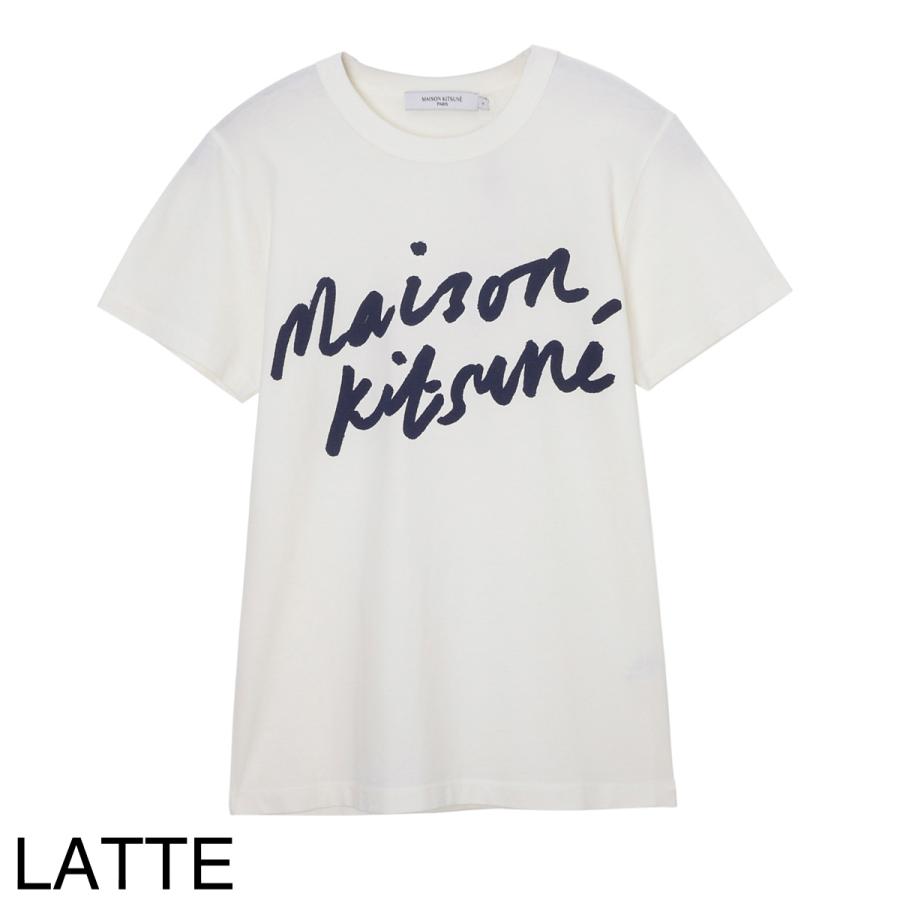 メゾンキツネ MAISON KITSUNE クルーネックTシャツ HANDWRITING 