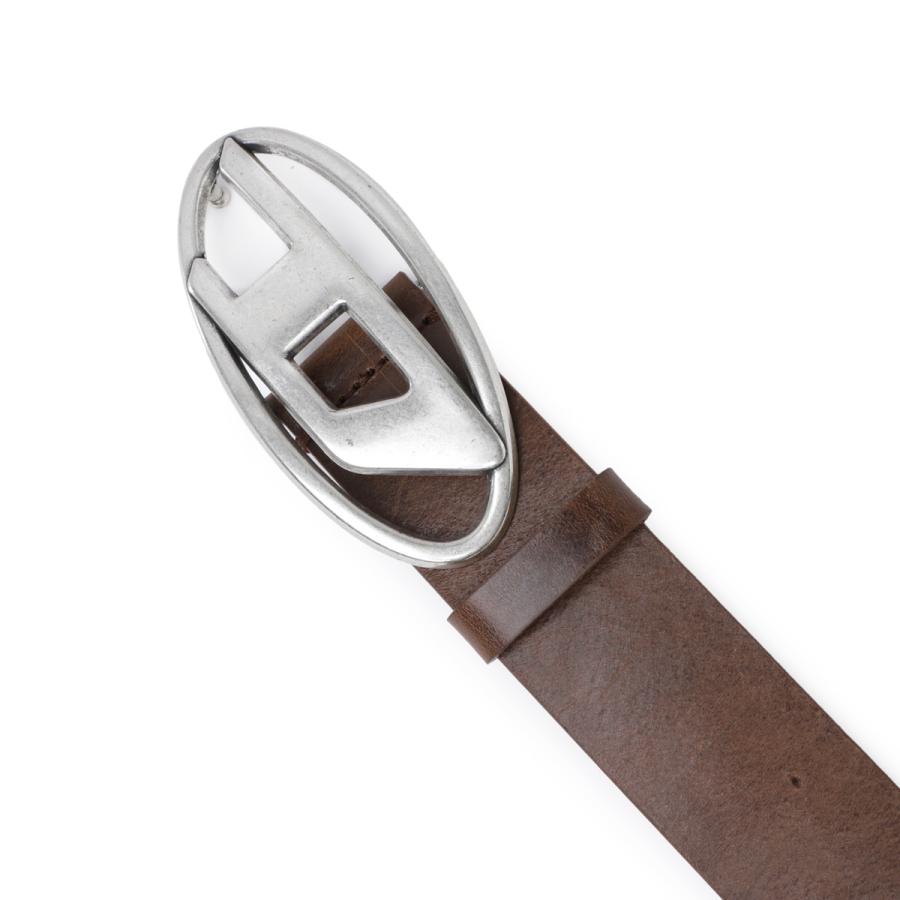 DIESEL（ディーゼル） ベルト OVAL D LOGO B-1DR BELT ブラウン メンズ