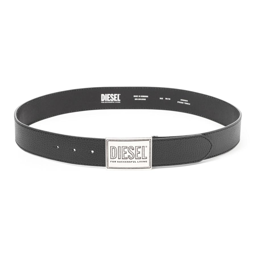 新品　DIESEL　BELT　B-GRAIN Ⅱ　X08893　90　BLACK DIESEL（ディーゼル） ベルト B-Grain ii ブラック メンズ b-grain-ii