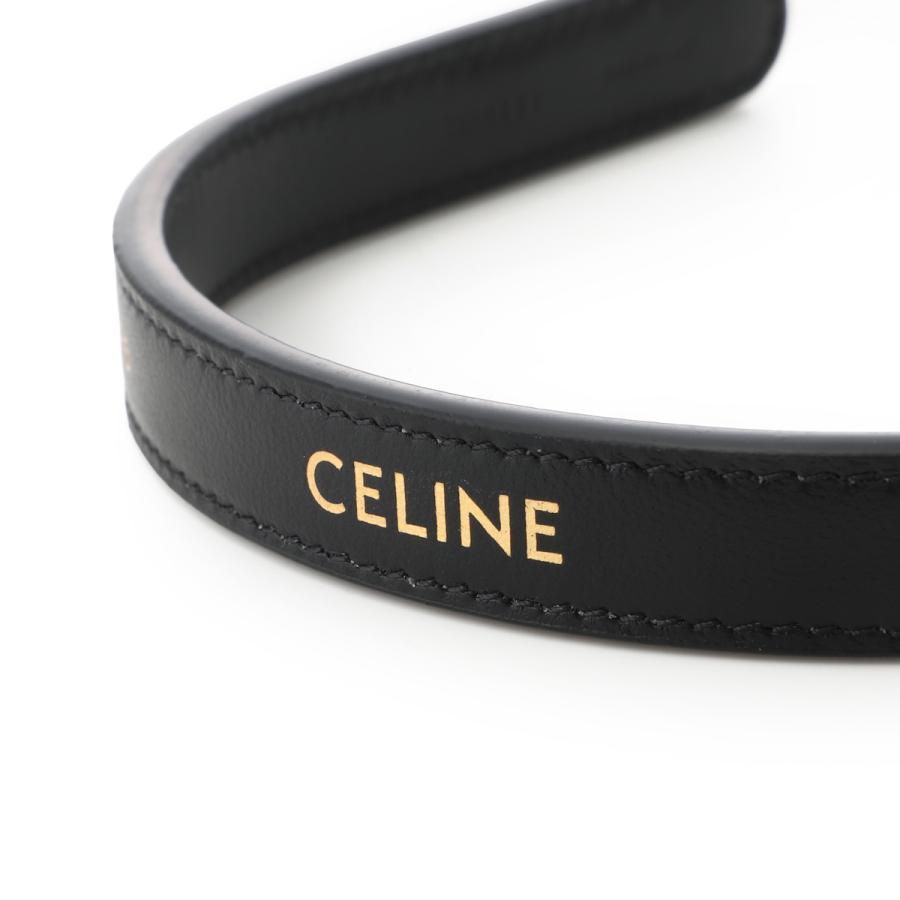 セリーヌ CELINE カチューシャ CELINE PARIS THIN HEADBAND ヘッドバンド ブラック レディース b104c-2l87-38ngの画像