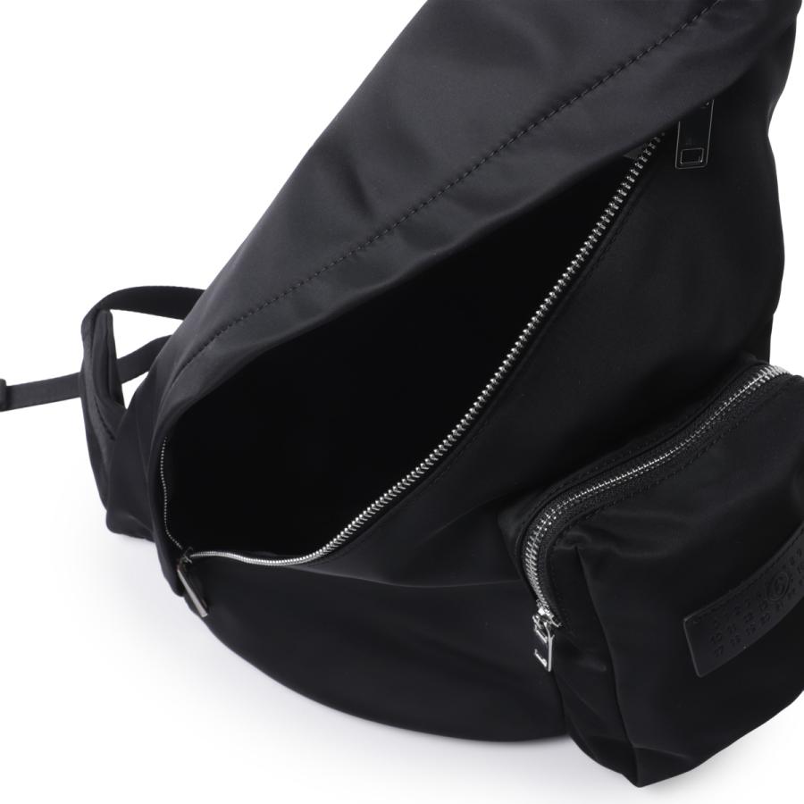 即日発送MM6 Maison Margiela ナイロン製ブラックスリングバッグ Maison Margiela エムエム 6 メゾンマルジェラ MM6 ボディバッグ