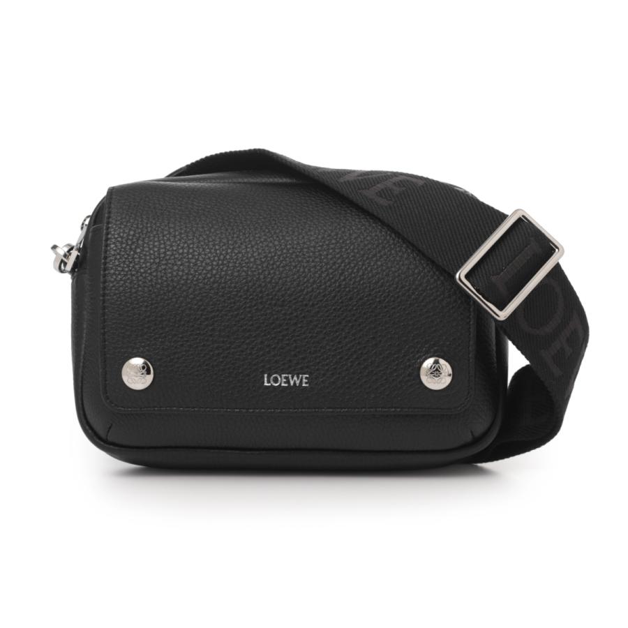LOEWE ブラックメッセンジャーバッグ LOEWE Puzzle Biker レザー ラージ メッセンジャーバッグ
