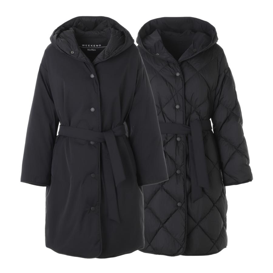 ウィークエンドマックスマーラ 軽量ベルト付ヘビーパディングダウンコート黒 楽天市場】WEEKEND MAX MARA ウィークエンド マックスマーラ ダウン