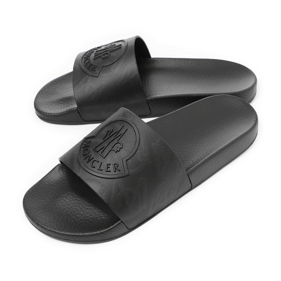MONCLER ブラック スライドサンダル