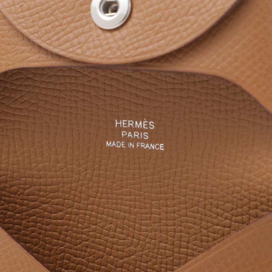 エルメス HERMES コインケース BASTIA CHANGE PURSE ブラウン メンズ