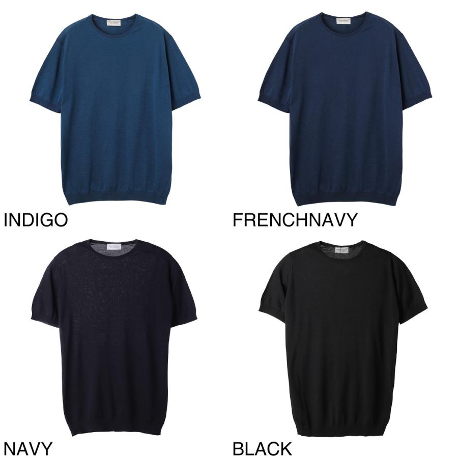 ジョンスメドレー 半袖ニットアンサンプル グリーン 海島綿　イギリス製　極美品 JOHN SMEDLEY ジョンスメドレー クルーネック半袖ニット/BELDEN シー