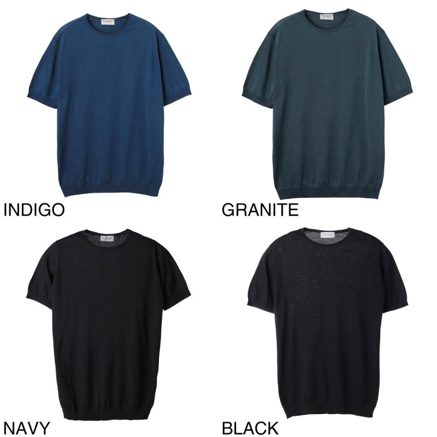 JOHN SMEDLEY ジョンスメドレー クルーネック半袖ニット BELDEN シー 