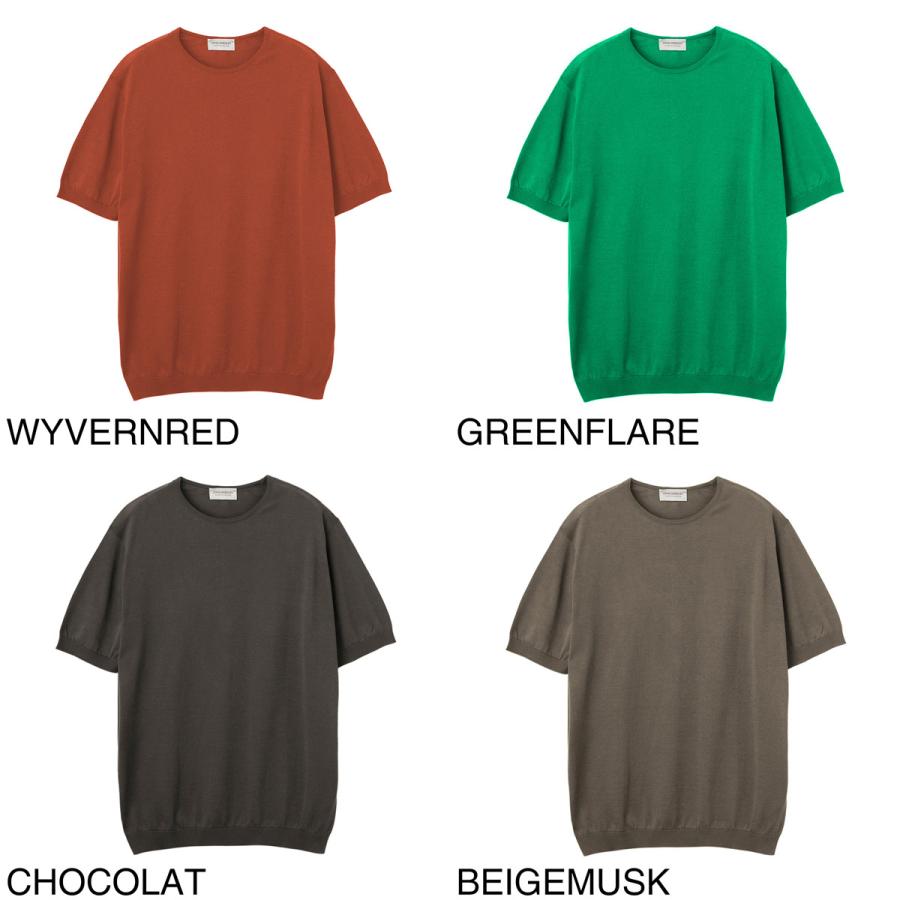 JOHN SMEDLEY（ジョンスメドレー） クルーネック半袖ニット BELDEN