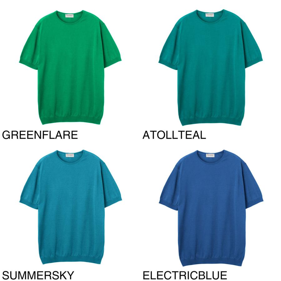 ジョンスメドレー JOHN SMEDLEY クルーネック半袖ニット BELDEN シー 