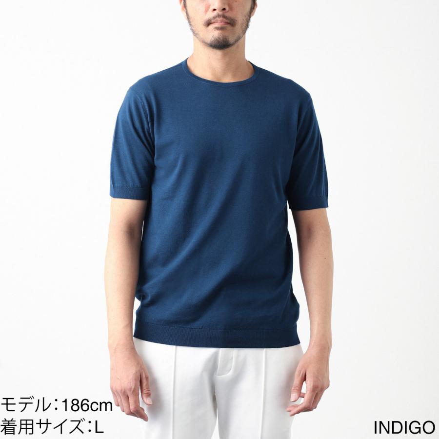 ジョンスメドレー JOHN SMEDLEY クルーネック半袖ニット BELDEN シー 