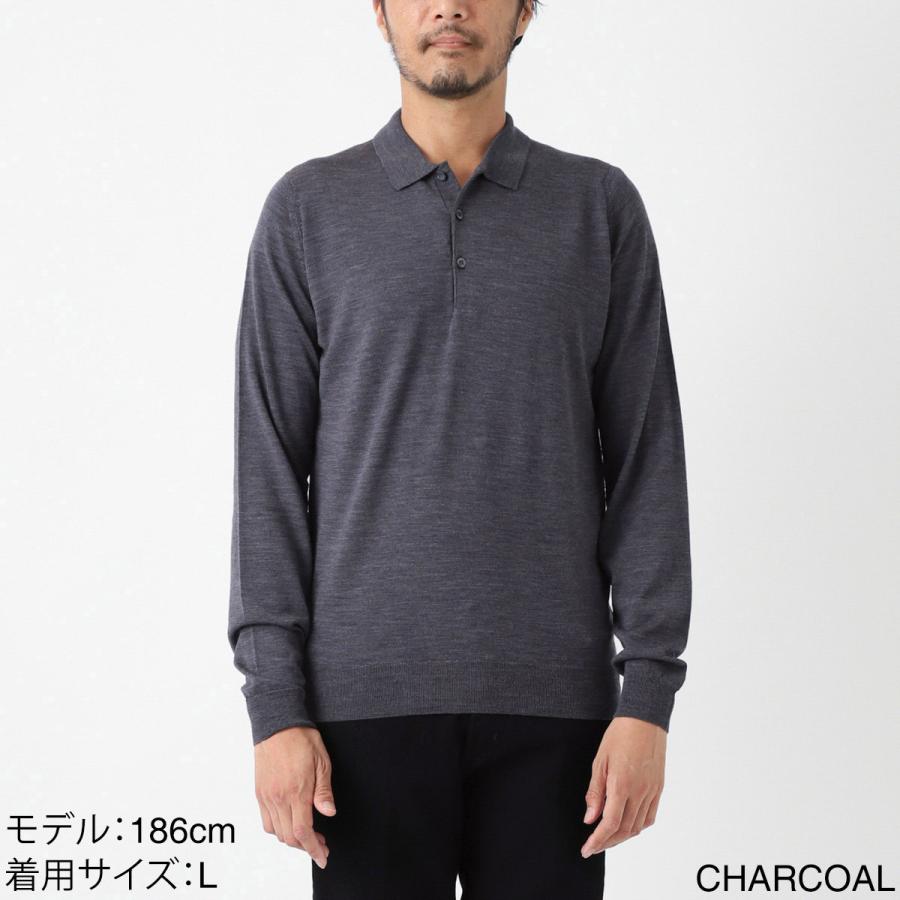 JOHN SMEDLEY ジョンスメドレー ブラック 黒 長袖 ポロシャツ XS JOHN SMEDLEY ジョンスメドレー 長袖 ポロシャツ BELPER