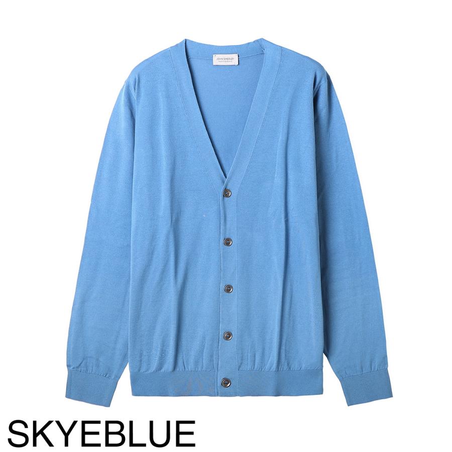 ジョンスメドレー JOHN SMEDLEY Vネック カーディガン BERNARD ベルナード シーアイランドコットン 30ゲージ EASY FIT メンズ bernard-navyの画像