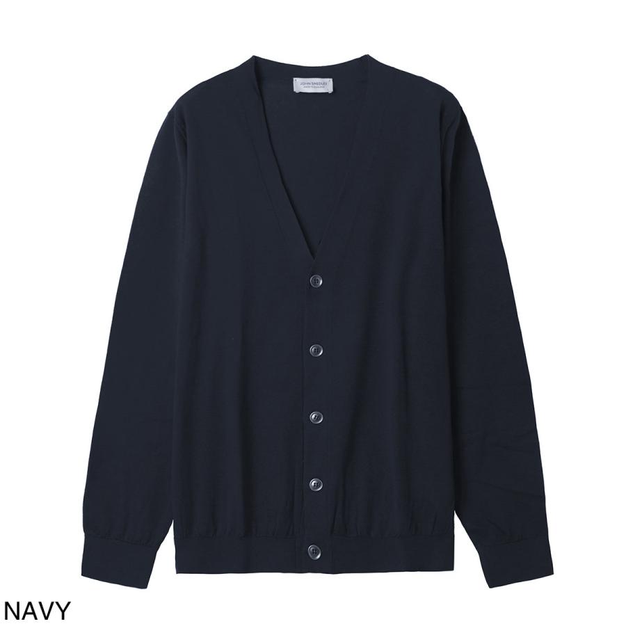 ジョンスメドレー JOHN SMEDLEY Vネック カーディガン BERNARD ベルナード シーアイランドコットン 30ゲージ EASY FIT メンズ bernard-navyの画像