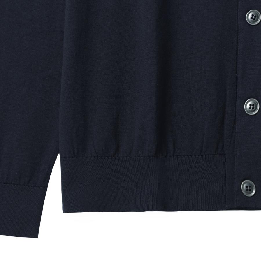 ジョンスメドレー JOHN SMEDLEY Vネック カーディガン BERNARD ベルナード シーアイランドコットン 30ゲージ EASY FIT メンズ bernard-navyの画像