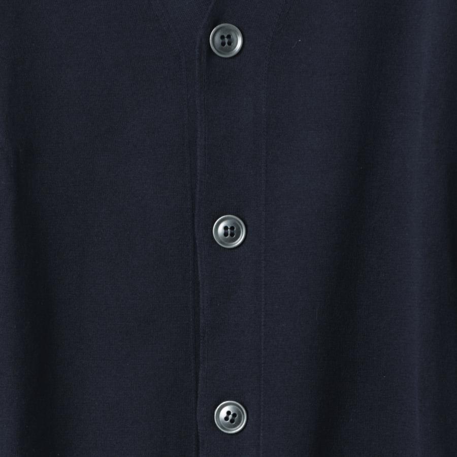 ジョンスメドレー JOHN SMEDLEY Vネック カーディガン BERNARD ベルナード シーアイランドコットン 30ゲージ EASY FIT メンズ bernard-navyの画像