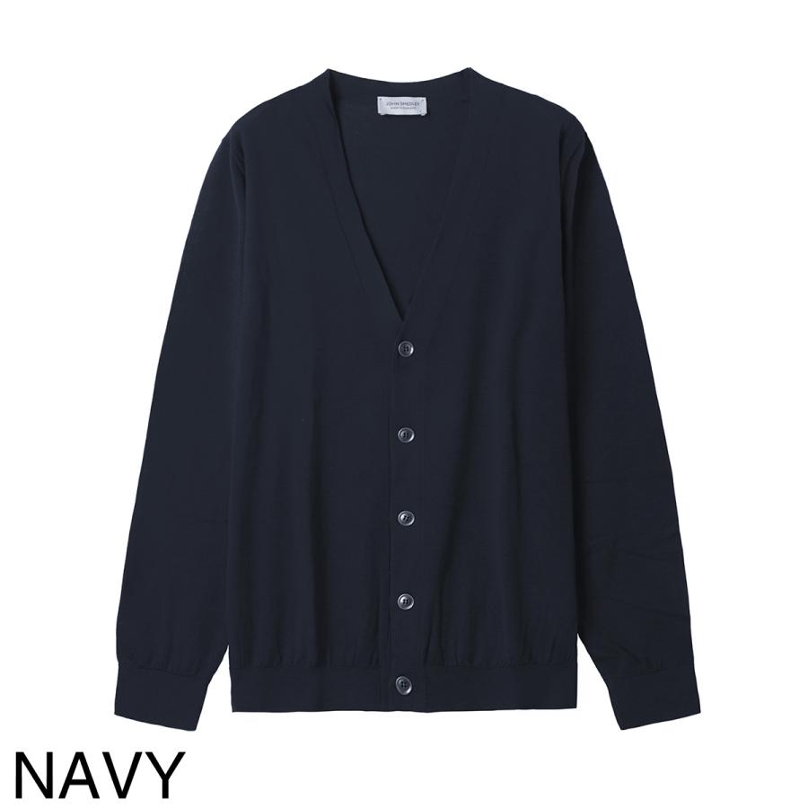 ジョンスメドレー JOHN SMEDLEY Vネック カーディガン BERNARD ベルナード シーアイランドコットン 30ゲージ EASY FIT メンズ bernard-navyの画像