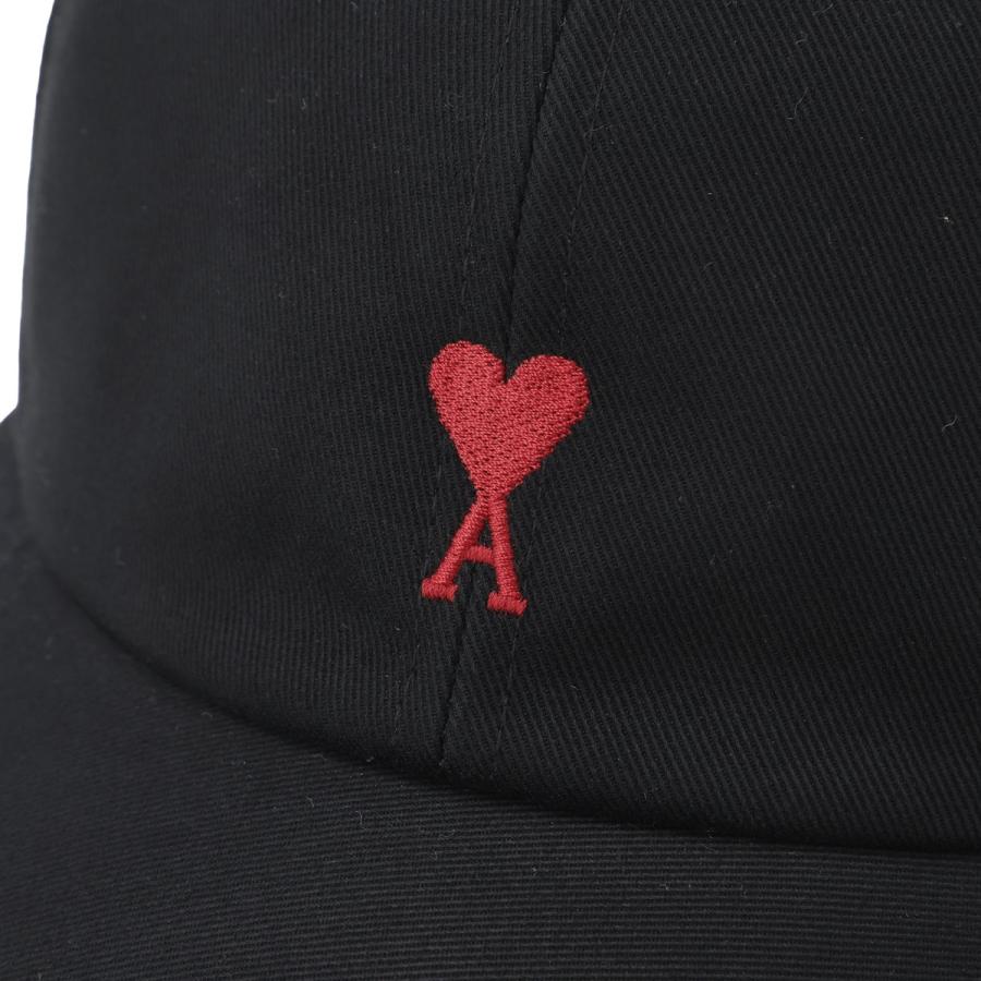 アミ パリス キャップ AMI paris AMI DE COEUR EMBROIDERY CAP ブラック メンズ レディース ベースボールの画像