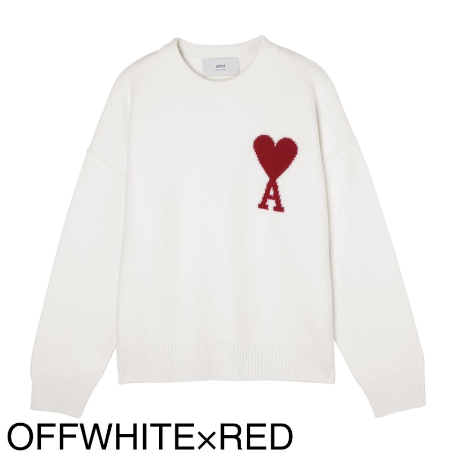 AMI Alexandre Mattiussi アミ AMI クルーネックニット RED AMI DE