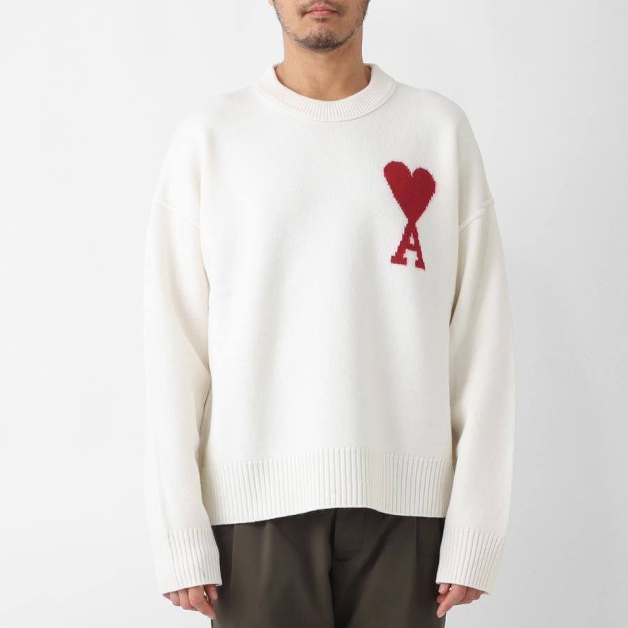 AMI Alexandre Mattiussi アミ AMI クルーネックニット RED AMI DE