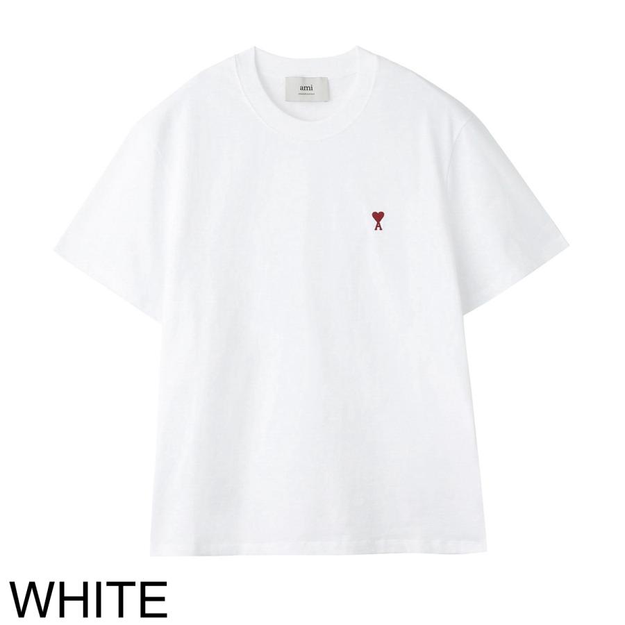 ホワイト Tシャツ アミパリス　ami AMI Alexandre Mattiussi アミパリス Tシャツ AMI paris クルーネック