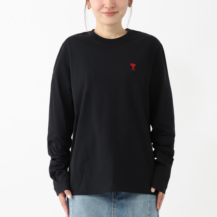 アミ アレクサンドル マテュッシ Tシャツ ロンT 長袖 クルーネック ロゴ AMI Alexandre Mattiussi AMI PARIS アミパリス トップス ロング